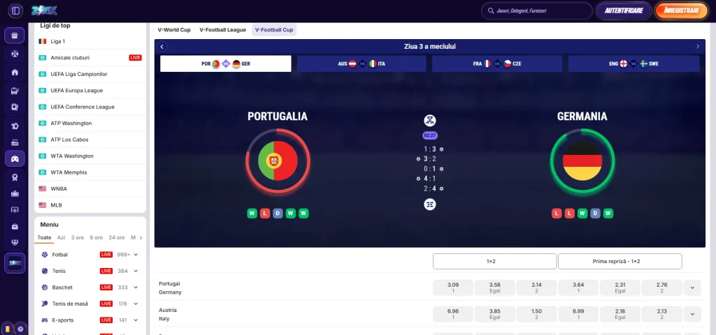Zinx - virtuale Fotbal Cup